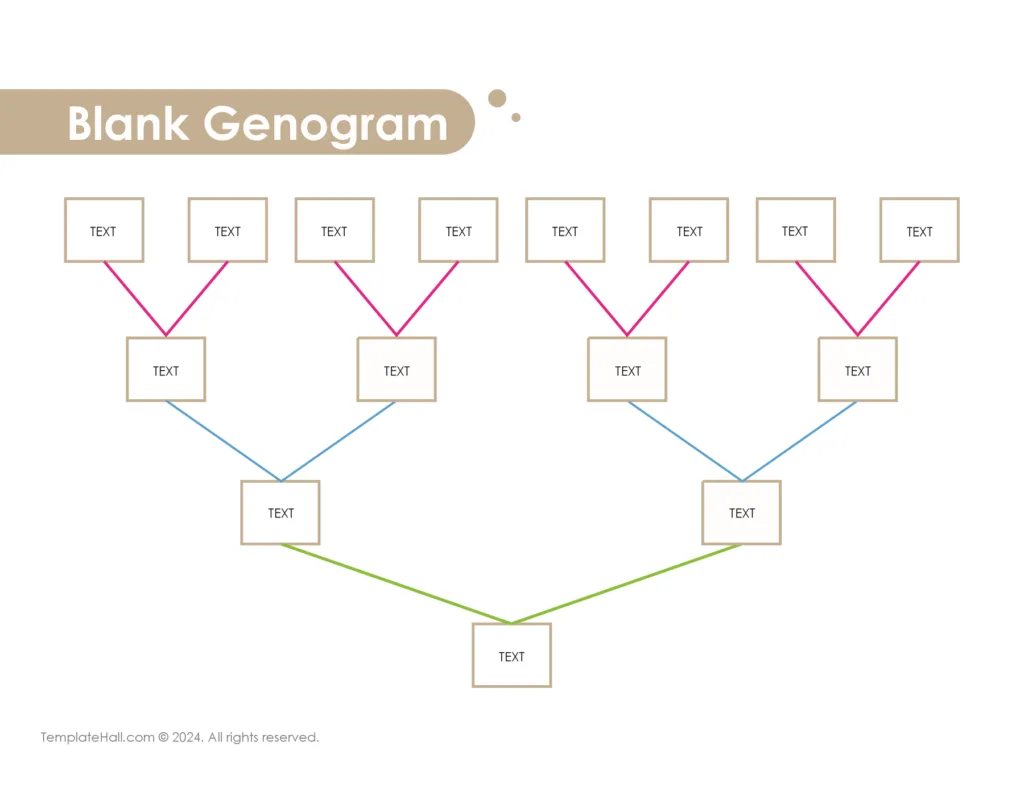 Editable Blank Genogram Template 03 MS Word