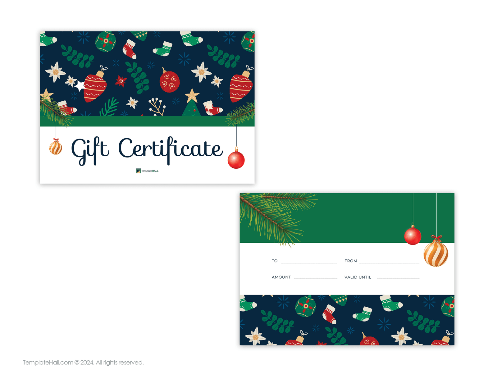 10+ Free Christmas Gift Certificate Templates [PDF, AI]