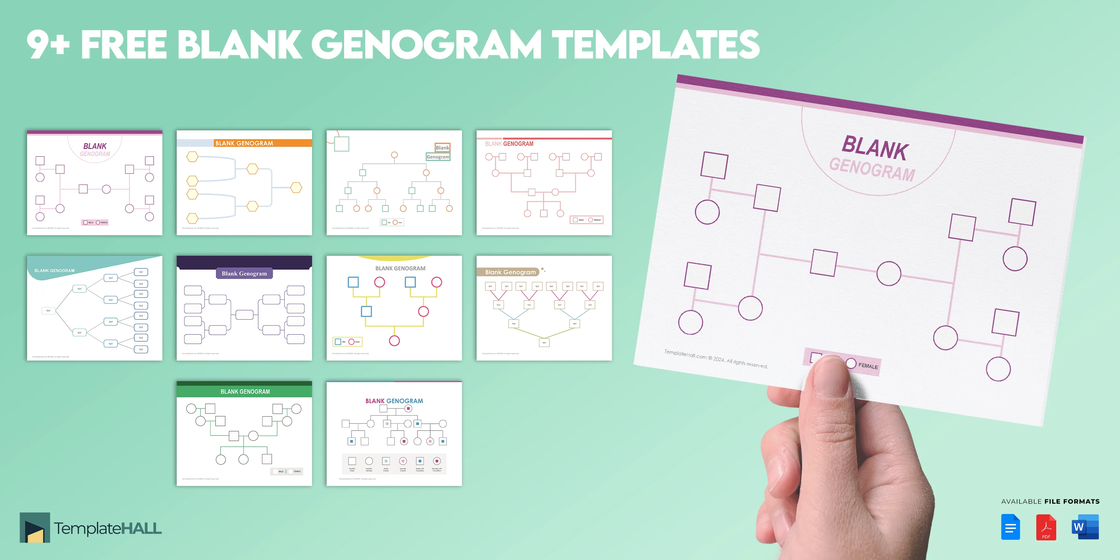 Free Blank Genogram Templates Download