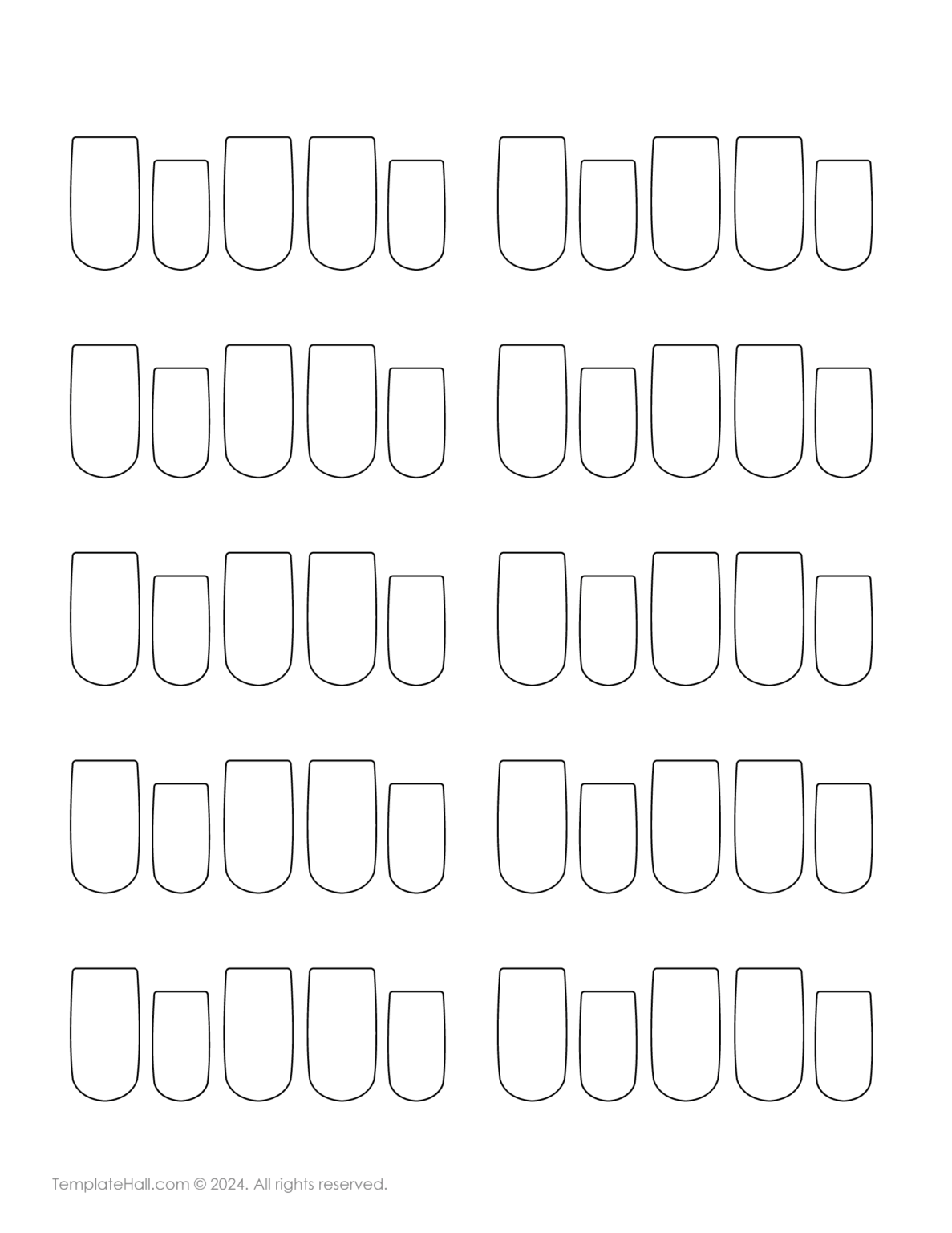11  Printable Nail Art Templates PDF Download