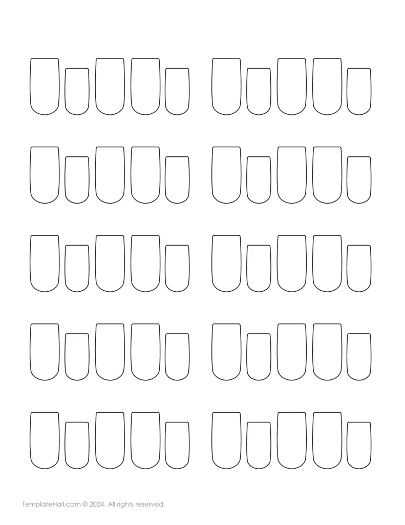 Printable Nail Art Template 01 PDF