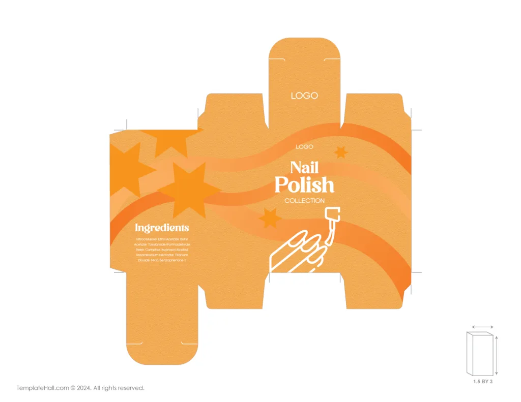 Printable and Free Nail Polish Box Template 10