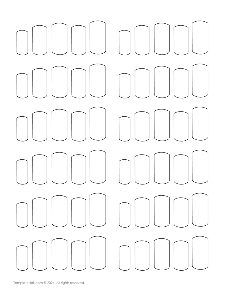 Easy to Download Square Nail Template 10 in PDF Format