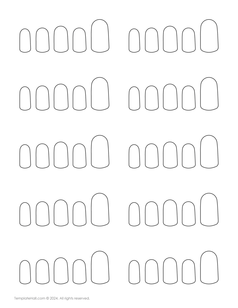 11  Printable Nail Art Templates PDF Download