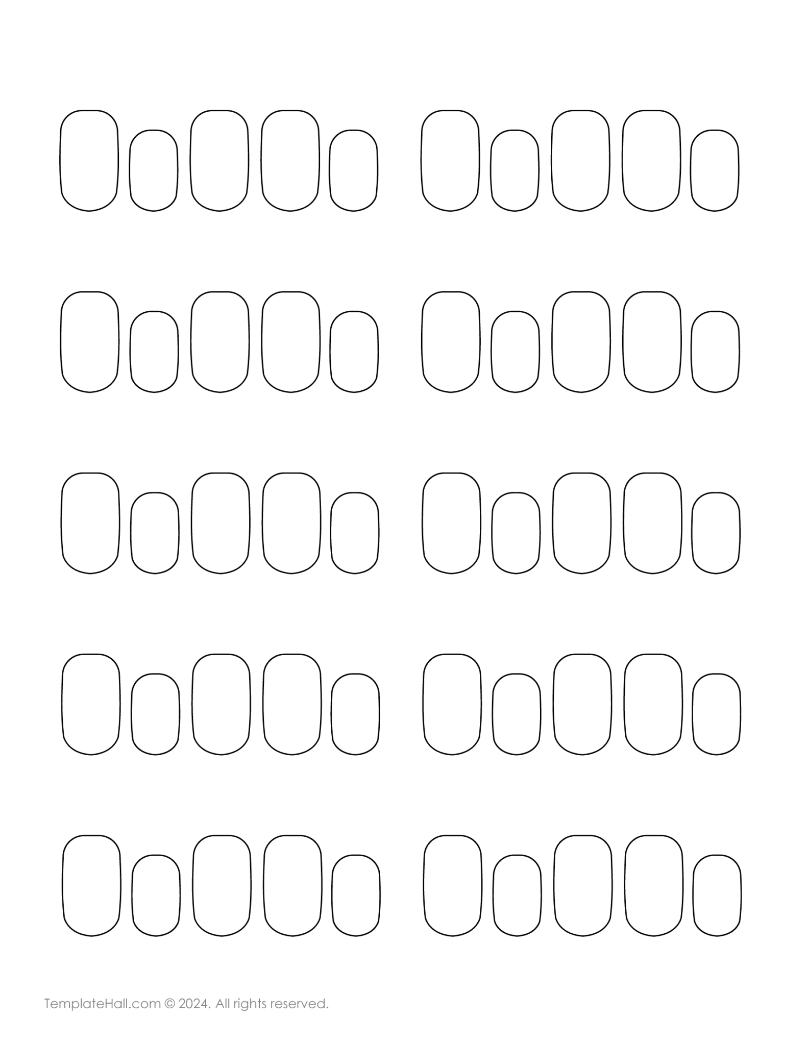 11  Printable Nail Art Templates PDF Download