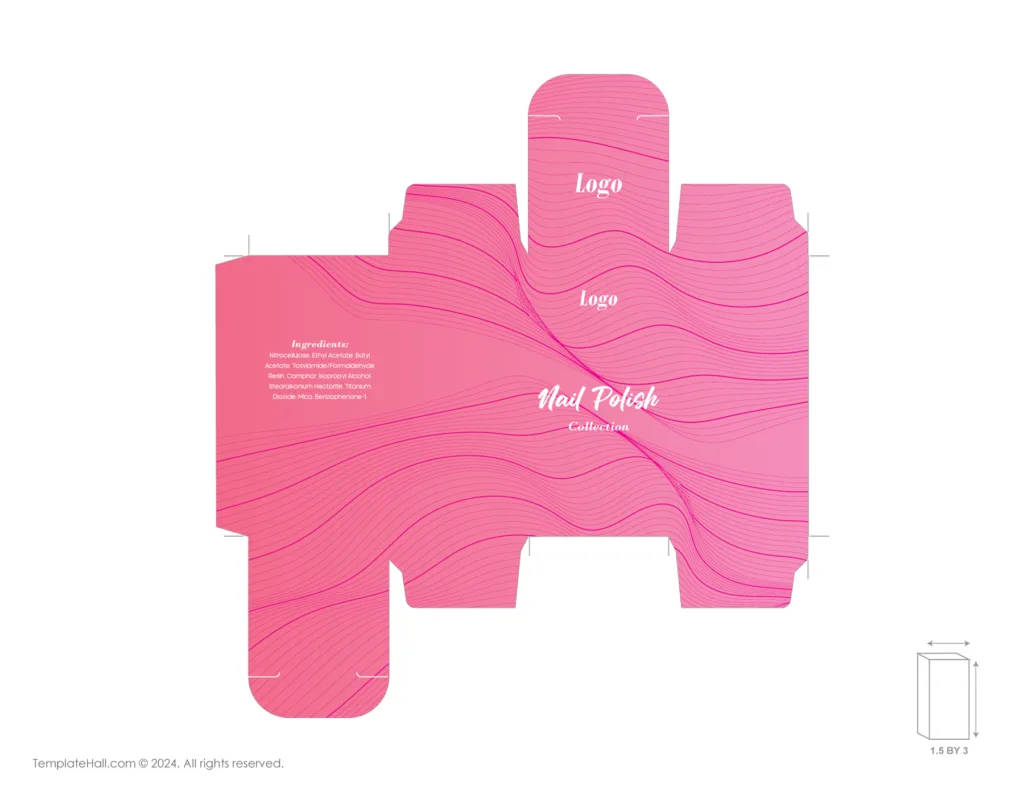 Download Nail Polish Box Template 02 in PDF and AI