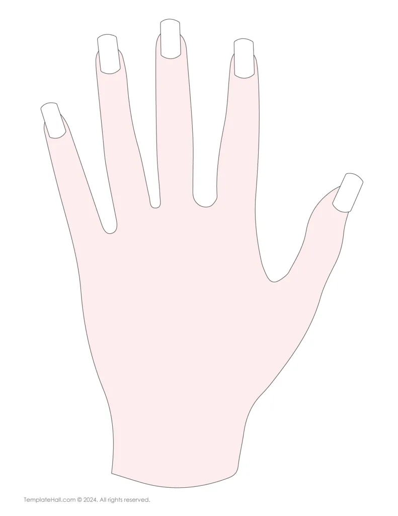 Download Hand Nail Template 03 in PDF Format