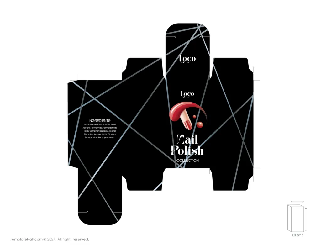 Free Nail Polish Box Template 03 in PDF and AI