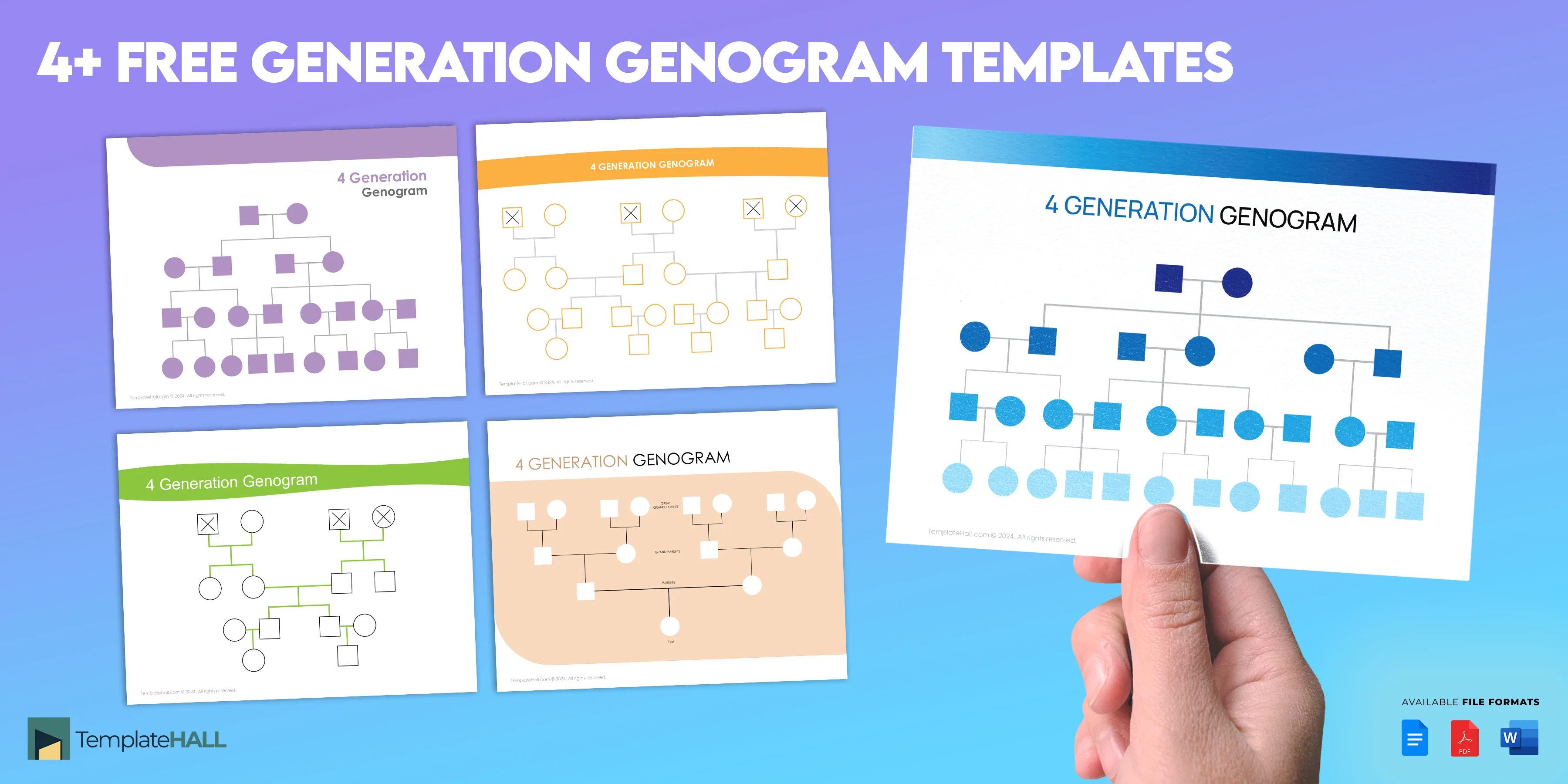 Free 4 Generation Genogram Templates