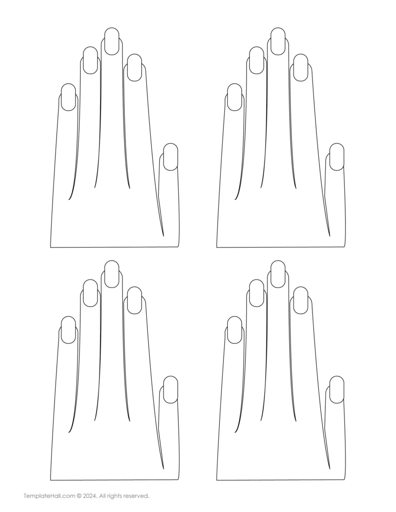 Free Hand Nail Template 04 Download