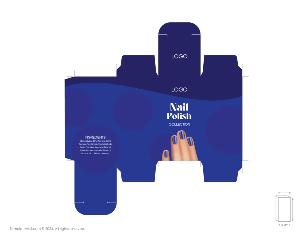 Printable Nail Polish Box Template 04 in PDF and AI