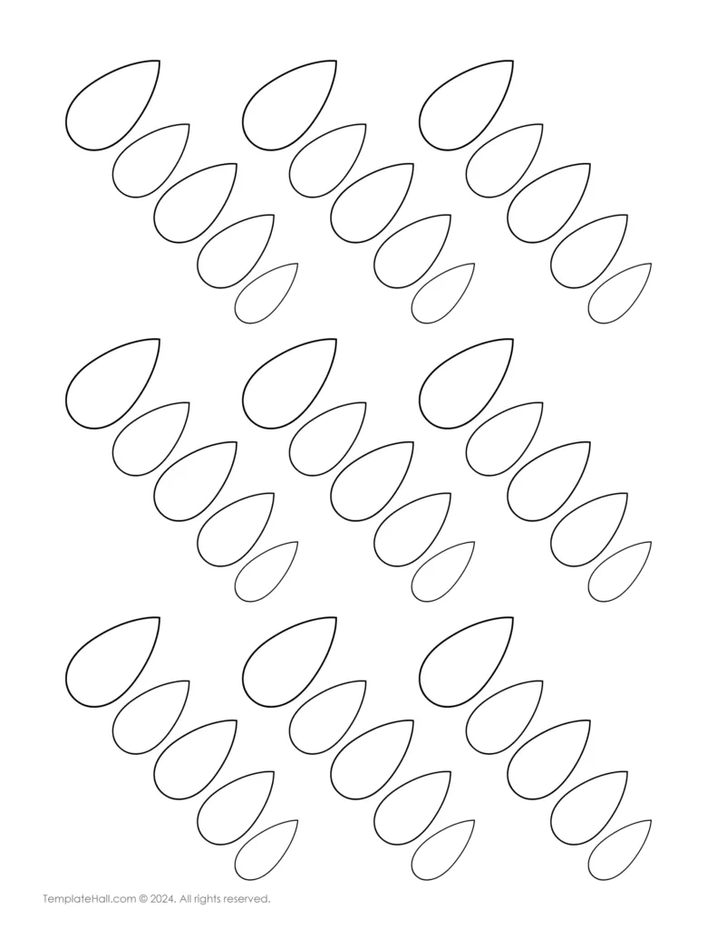 Free Almond Nails Templates 05 in PDF Format