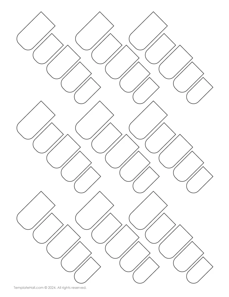 Diagonal Square Nail Templates 05 PDF Format