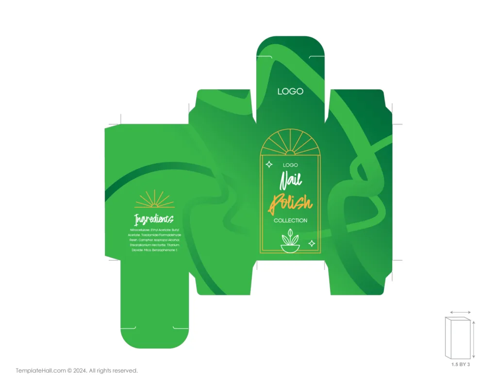 Simple Nail Polish Box Template 06 in PDF and AI