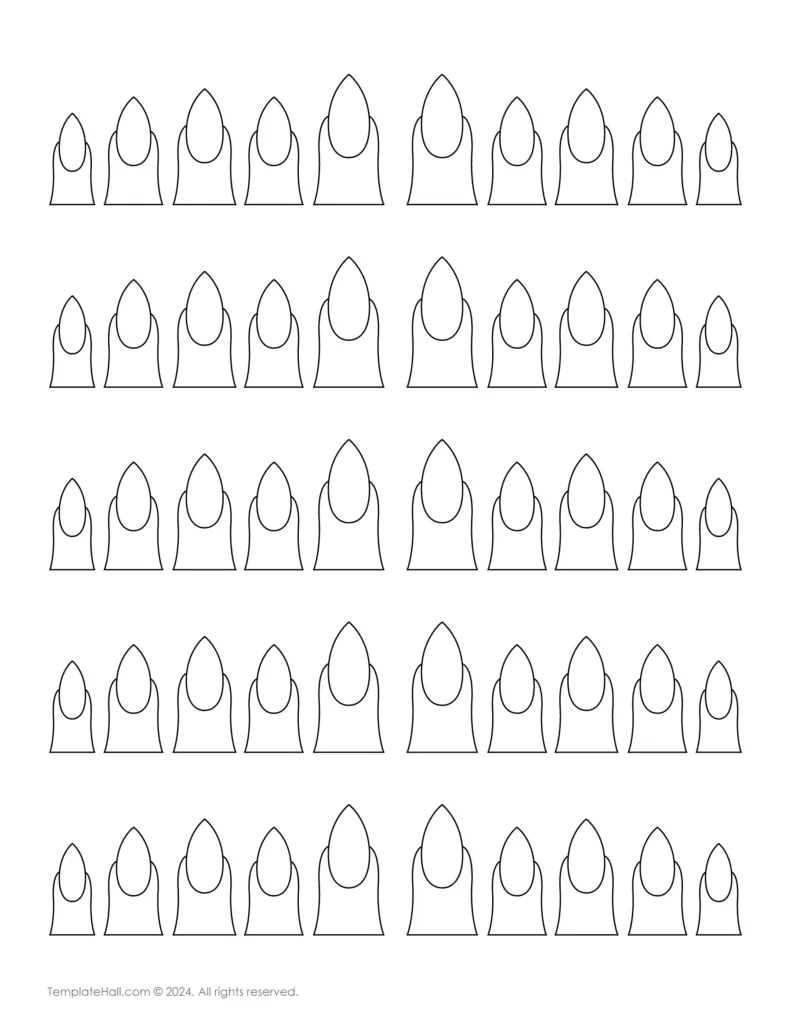Free Almond Nails Templates 07 in PDF Format