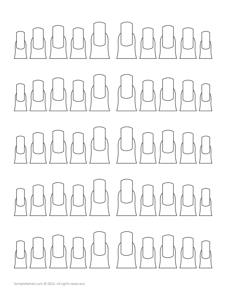 Get Square Nail Template 07 in PDF Format