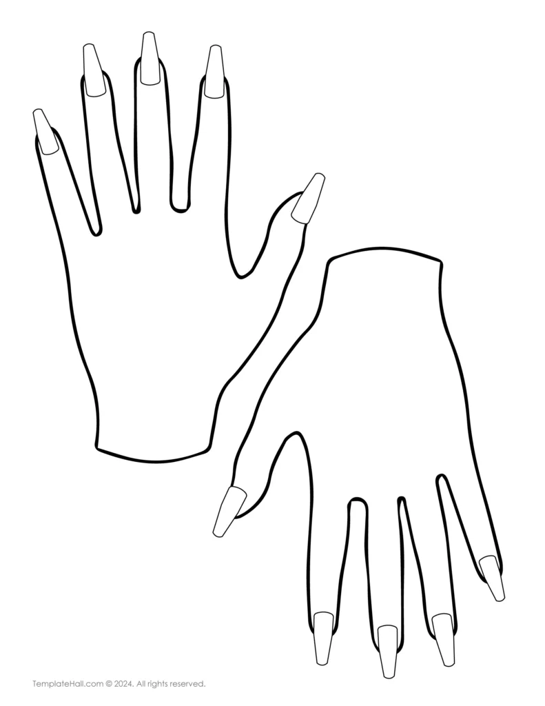 Hand and Nail Art Template 08 PDF