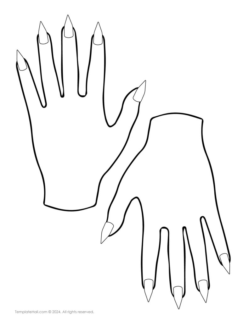 Hand and Nail Art Template 09 PDF