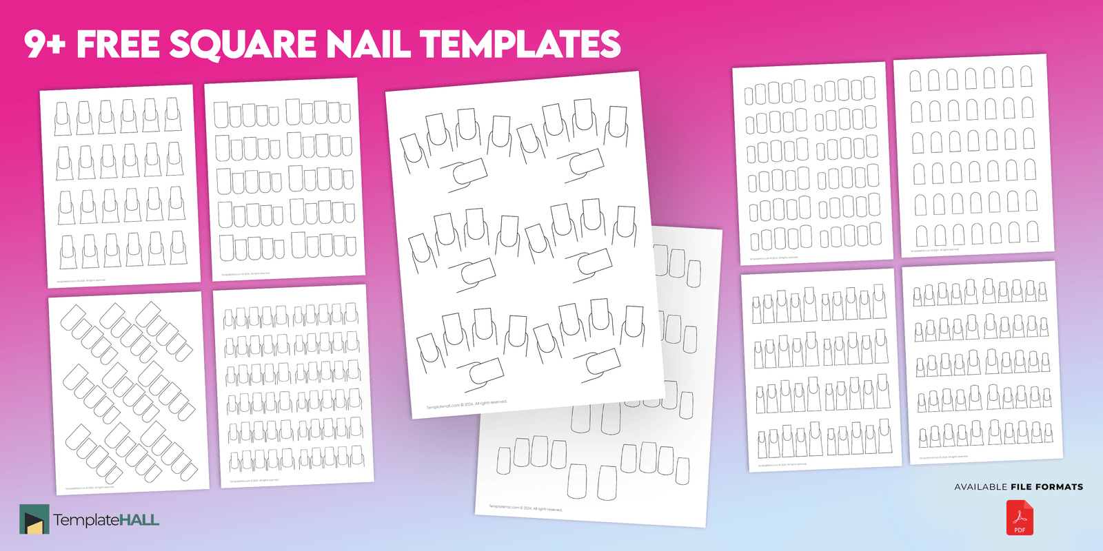 Free Printable Square Nail Templates PDF