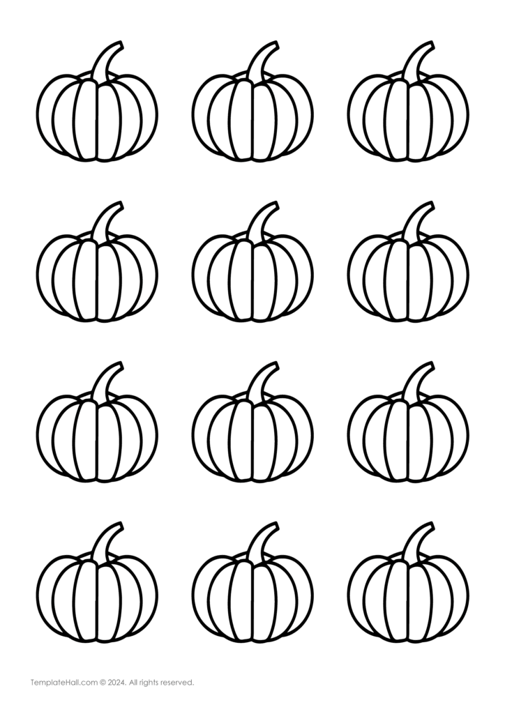 Printable Pumpkin Macaron Template PDF Download