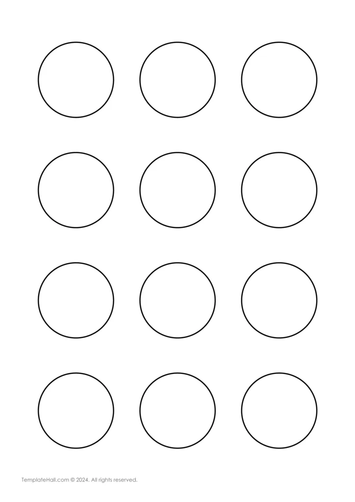 Easy to Use 1.75 inch macaron circle template