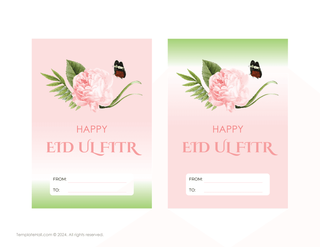 Free Printable Eid Fitr Greeting Cards 06 in Word, G. Doc, AI, PDF Formats