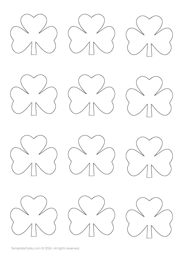 Free Shamrock Macaron Template in PDF