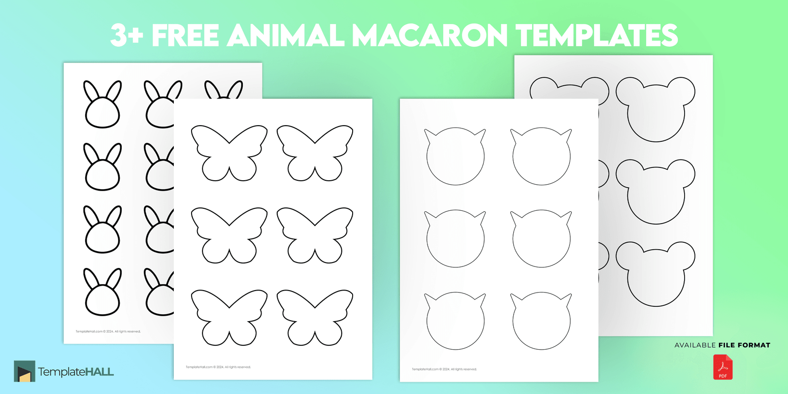 Free Printable Animal Macaron Template in PDF