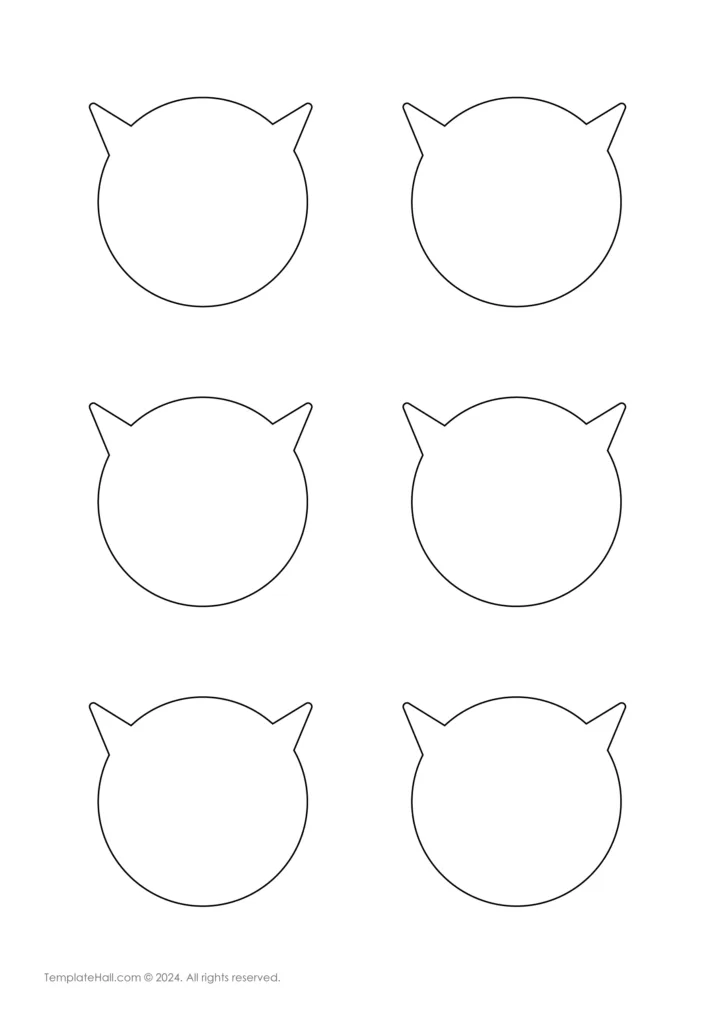 Download Cat Macaron Template in PDF Format
