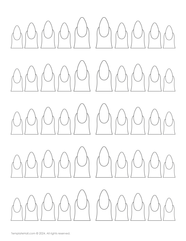 Easy to Use Almond Nail Template 07