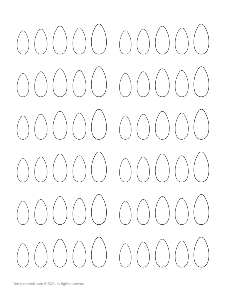 Free Almond Nail Template 10